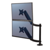 Braço para Dois Monitores na Vertical Platinum Series Cor Preta